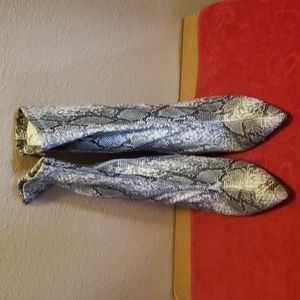 Fashion Nova Faux Snake Print Boots